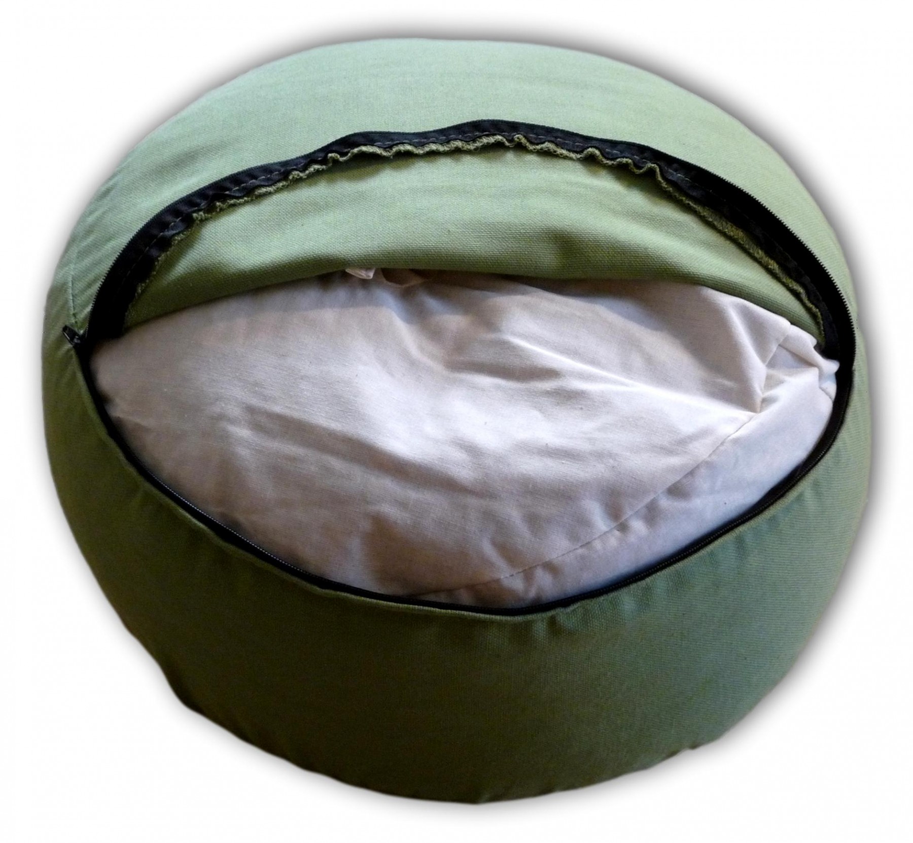 Coussin de yoga zafu en coton bio 33 x 16 cm - La Tortue de Jade