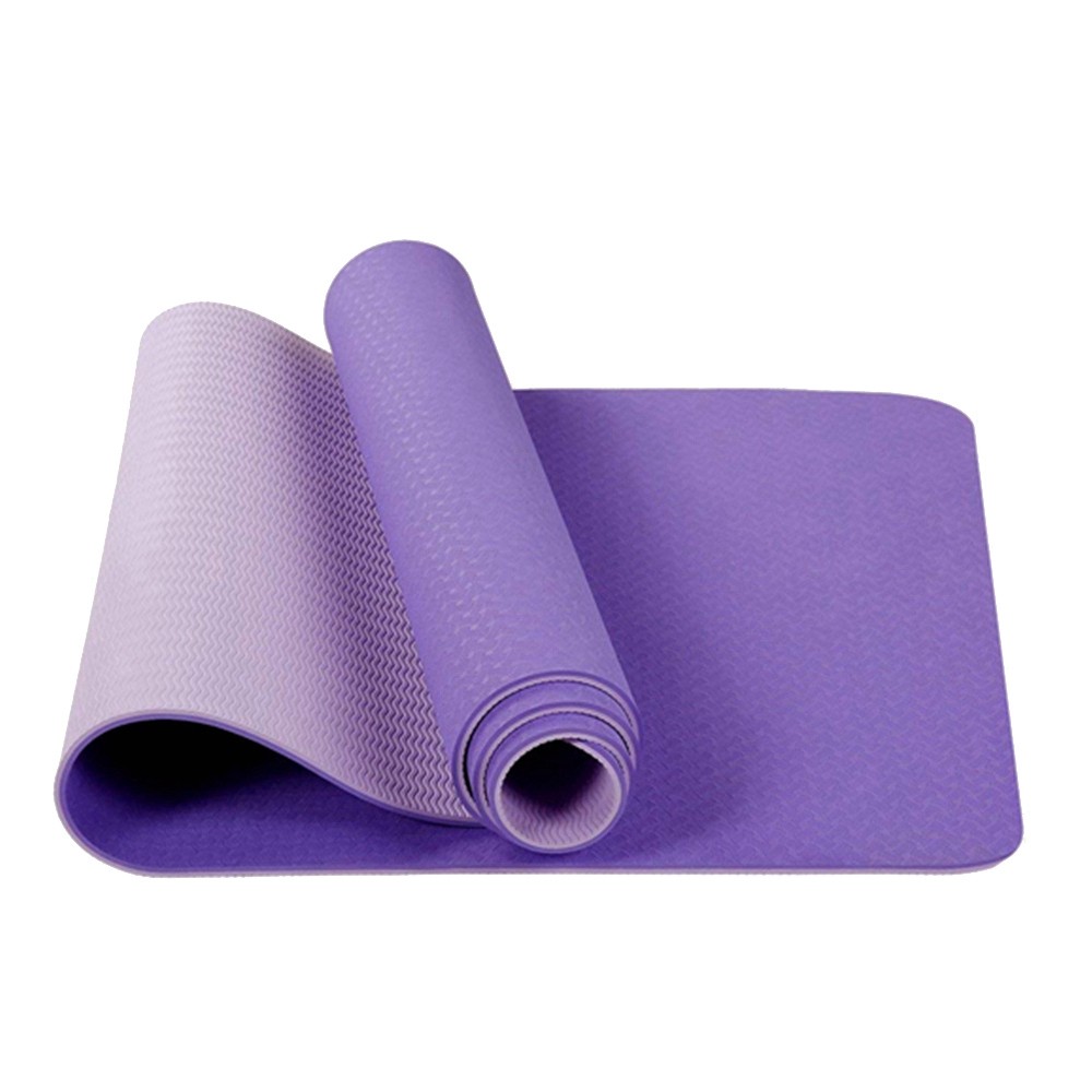 Tapis de yoga antidérapant TPE 183 x 61 cm violet - La Tortue de Jade